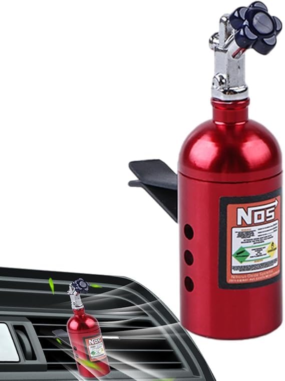 NOS AC Vent Perfume Metal Body Car Design Organic Fragrance Air Freshener Perfume Universal AC Vent Perfume (RED, ASSORTED)-image-46