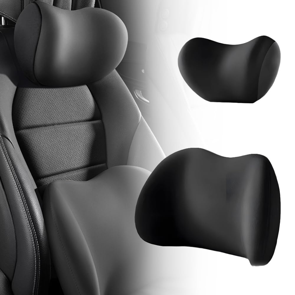 Coussin de soutien lombaire et appui-tête de voiture ergonomique JUDUNA noir