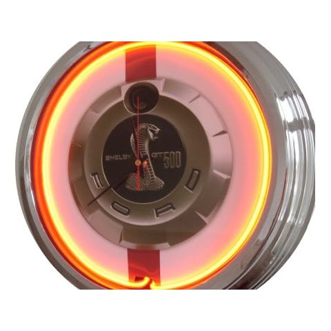 Neon Wall Clock Retro USA 50's Style Cover