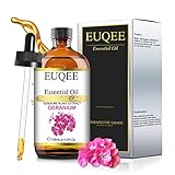 EUQEE Aceites Esenciales de Geranio 118ml, 100 % Geranio Aceite Esencial Naturales de Grado Terapéutico, Aceites Esenciales para Humidificador, Perfectos para Aromaterapia, Masajes, Baño