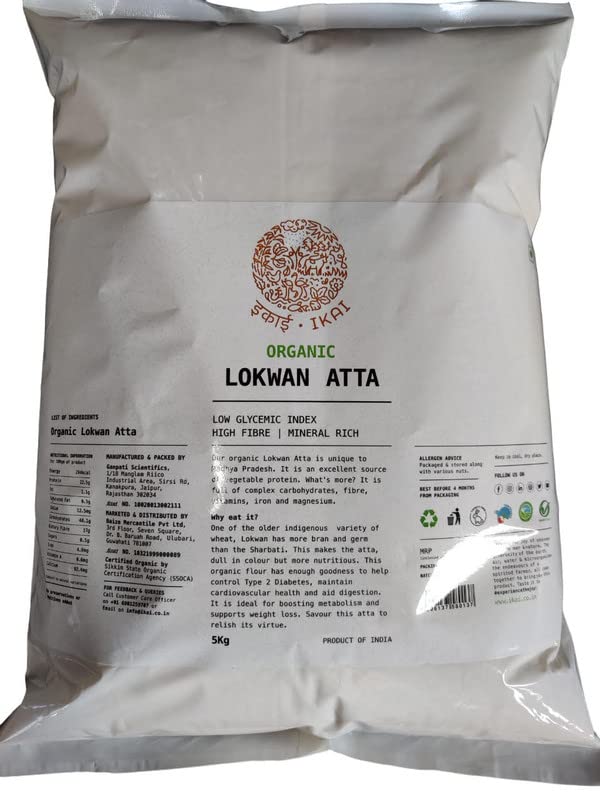 IKAI Organic Lokwan Atta, Whole Wheat Flour, Ethnic Curation-Madhya Pradesh, Rich in Fibre, Anti-inflamatory, Land Race Variety, 5000 gm (B0BZW5QYG4) Amazon Price History, Amazon Price Tracker