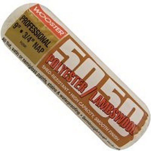 Wooster 50/50 Lambswool Polyester 3/4 in. x 9 in. W Paint Roller Cover For Semi-Rough to Rough Surfaces