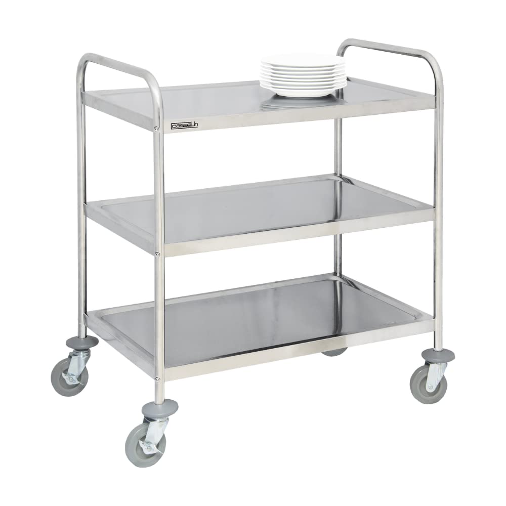 Casselin CCI3 - Chariot en inox 3 plateaux
