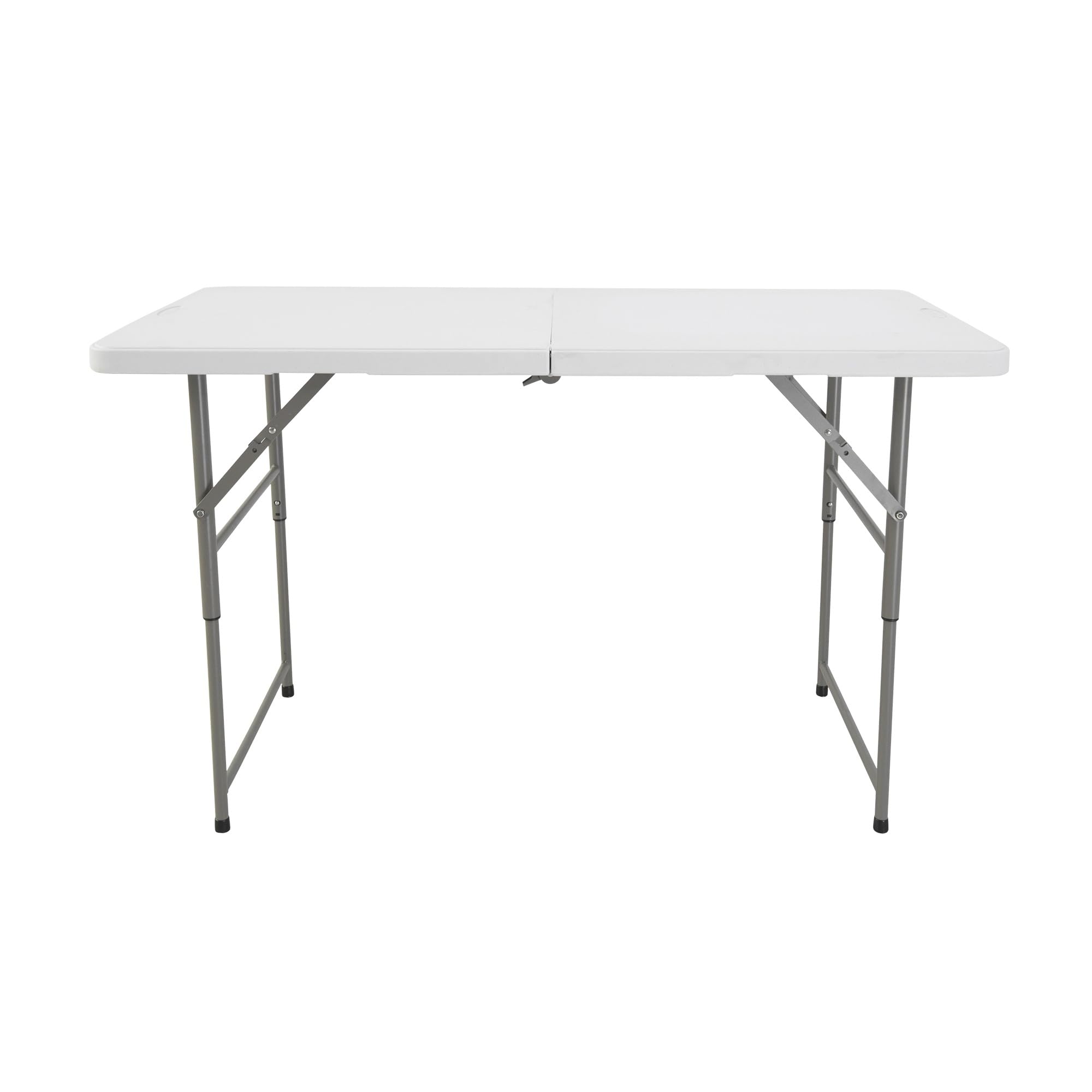 Mesa Plegable Multifuncional de Altura Regulable 122 x 60 x 50-74cm, con asa para su Desplazamiento