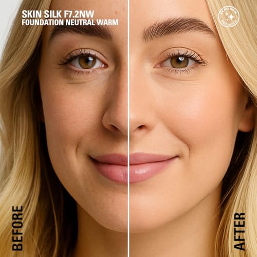 Image of Revolution Skin Silk Serum Foundation- F7.2, Neutral Warm 23ml | Lightweight, Hydrating Foundation with Hyaluronic Acid & Peptides | Natural, Radiant Finish with Light-Medium Coverage | Long-Lasting Base Makeup | Shades Specially Selected for Indian Skin Tones