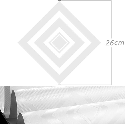 Miniatura 5 de DAWEI Moderno minimalista europeo patrón de diamante 3D no tejido papel pintado techo dormitorio sala de estar 1.73' ancho x 32.8' largo no pegado