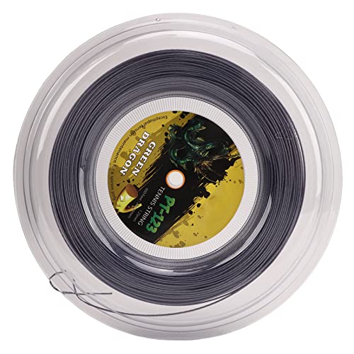 VGEBY 200M Tennis Racket String, Polyester Double Ribbed Strong Tensile Tennis String Reel for Teenager (Silver Gray)