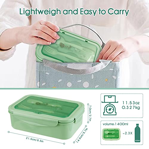 Lunchbox Vitutech Brotdose für Kinder, Bento Box mit Fächern und Besteck