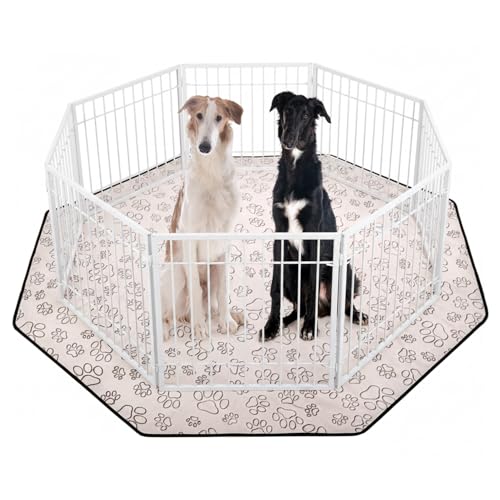 Image of Qeils Reusable Puppy Pads, Washable Pee Pads for Dogs, Specifically Designed for 8 Panels for Dog Playpen Kennel Waterproof Non Slip Wee Wee pad, Absorbent Training Pads Extra Large