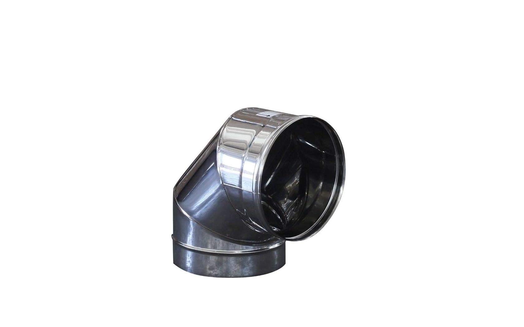 Canna Fumaria - Curva 90° Mono Parete Acciaio Inox Vari Diametri (450)