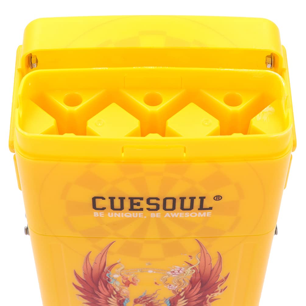 CUESOUL ANTIE Étui Rigide pour fléchettes,Contient des fléchettes et des Accessoires supplémentaires, avec Quatre Symboles mythologiques,Utilisation Durable