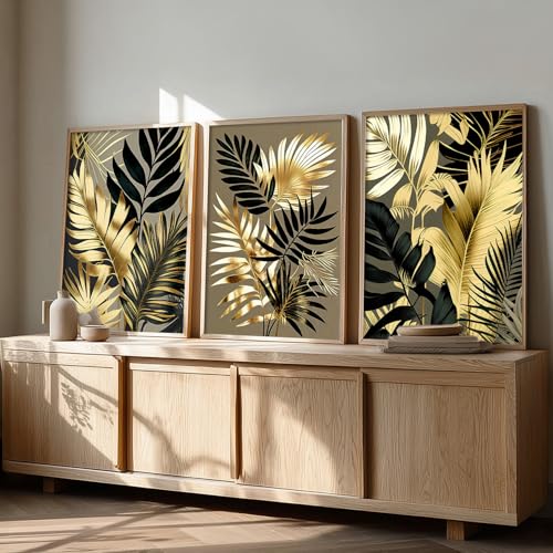 Image of kotart Painting for Wall Decoration - Modern Art Wall Decor Framed Painting for Living Room Bedroom - Framed Wall Posters /Paintings with Frame Set of 3 (Art-7, 19X25 inch)