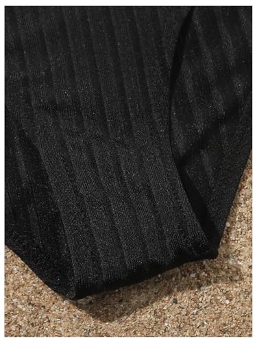 Milumia Girl's 2 Piece Swimsuit Spaghetti Strap Wireless High Waisted Bikini Set4