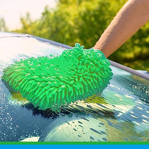 Hegangly JQHGL006 2 Pack Car Wash Mitt Microfiber Chenille Car Wash Mitt Scratch Free thumb #5