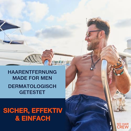 Foto von NO HAIR CREW Intim-Enthaarungscreme für Männer – Sanfte Haarentfernung ohne Rasurbrand, ideal für die empfindliche Haut im Intimbereich, dermatologisch getestet, 100 ml