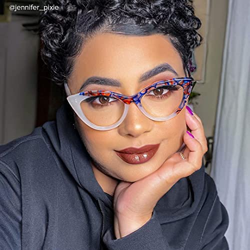 Image of Voogueme Cat Eye Blue Light Glasses for Women, Block UV Anti Eyestrain Eyewear Antoinette GWA454518-05, Medium