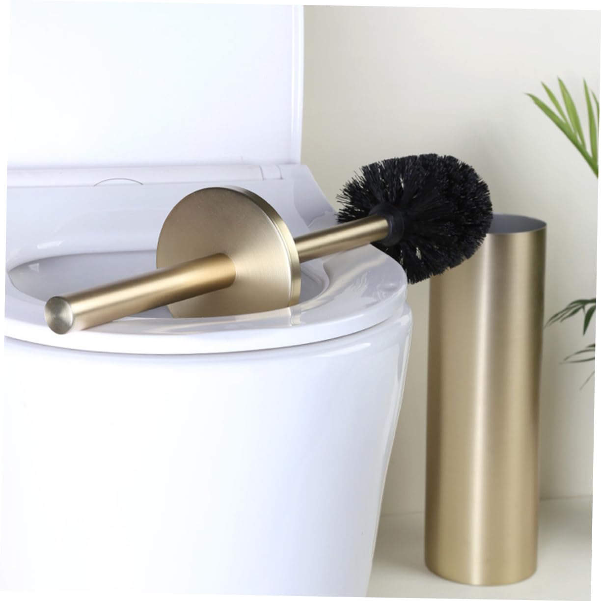 Cepillo de Baño Soporte 1 Unidad Acero Inoxidable Dorado