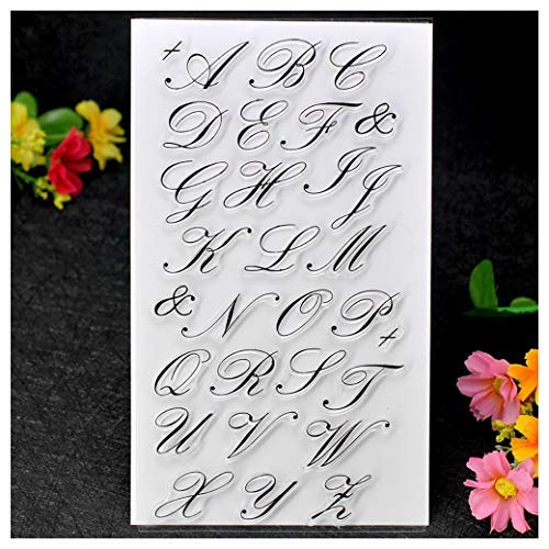 Kwan Crafts Letras del alfabeto inglés, sello transparente para tarjetas de felicitación, decoración y álbumes de recortes Cover