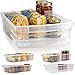Hausfelder Küchen Organizer Set, Küchenschrank Kühlschrank Aufbewahrung,4-teiliges Ordnungssystem für die Küche