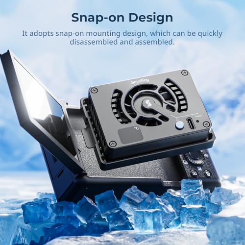 Image of SMALLRIG Camera External Cooling System for Sony /for Canon /for FUJIFILM, Snap-On Cooling Fan with TEC Cooling Module for Sony ZV-E1 /A7 IV /A6700 /FX3, for Canon R5 /R6, for FUJIFILM X-T4 /X-S10