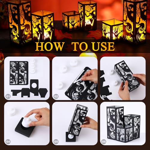 Décoration Halloween intérieur sans danger avec bougies LED de table - 3
