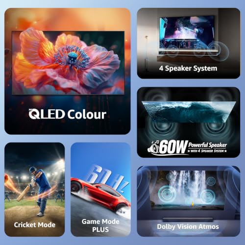 Image of Hisense 75 Inches 4K Ultra HD Smart QLED TV 75E75Q | E75Q Series | 60W Powerful Speakers | Dolby Atmos & HDR10+ | ALLM, VRR & Game Mode | Cricket Mode | AI 4K Upscaler | VIDAA OS (Black)