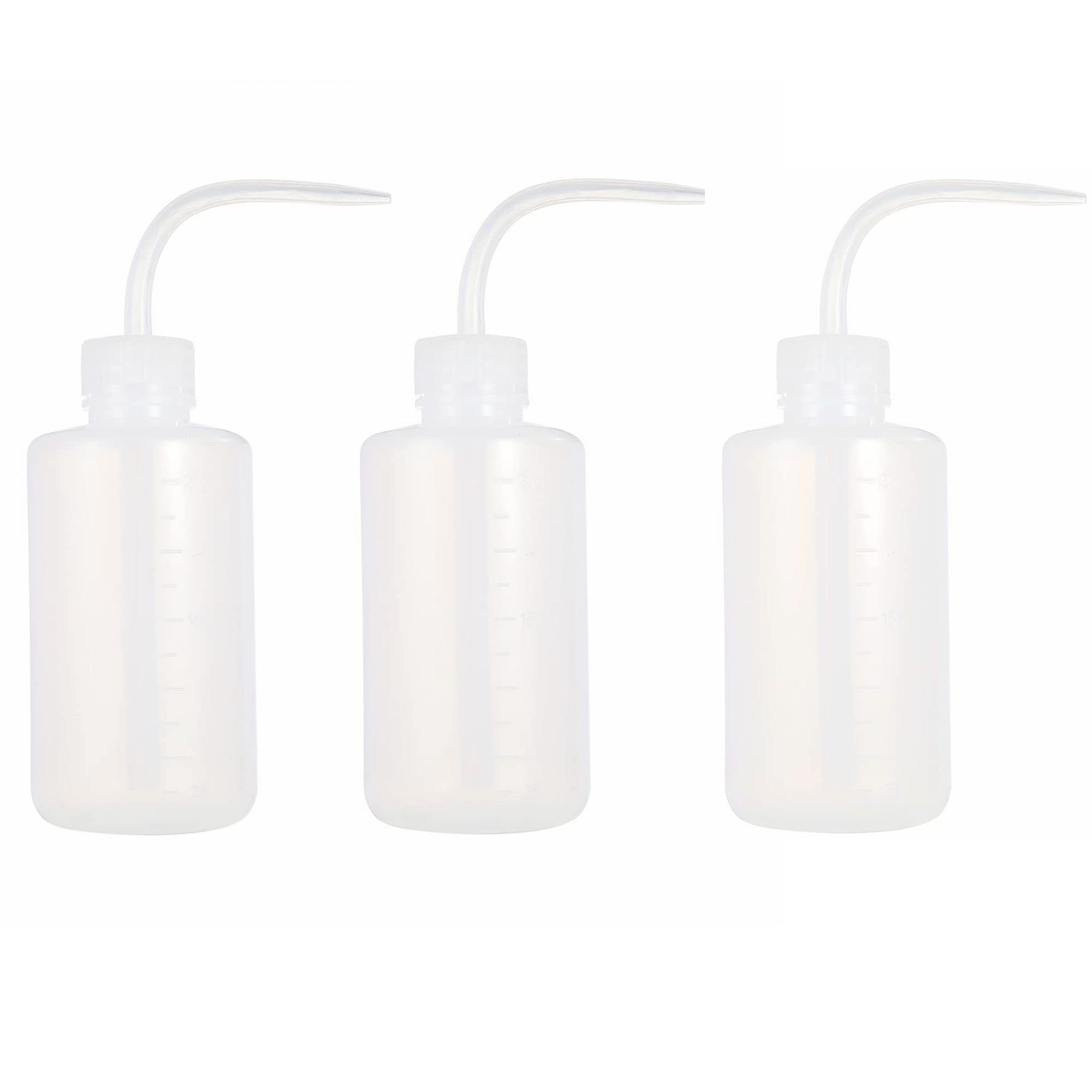 KingWei Wash bottles,3pcs 250ml Plastic Safety Wash Bottle Convenient Transparent Squeeze Bottle for Medical Laber Supplies Green Soap Cleaning