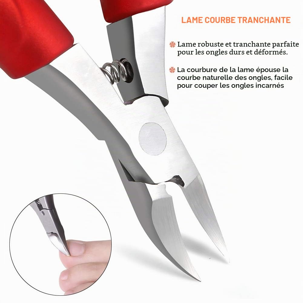 BEZOX précision Coupe ongles ou Tondeuse Pour épais Orteils Fungus Ongles Incarnés - Grip souple et boîtes-cadeaux en métal