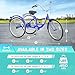 Outroad Comfort Bikes, 24/26 inch 1 Speed Cruiser Trike, 3 Wheel Bikes with Large Basket for Seniors, Women, Men, Adult Trikes for Shopping Picnic Outdoor Sports, Tricycles 24-inch Blue