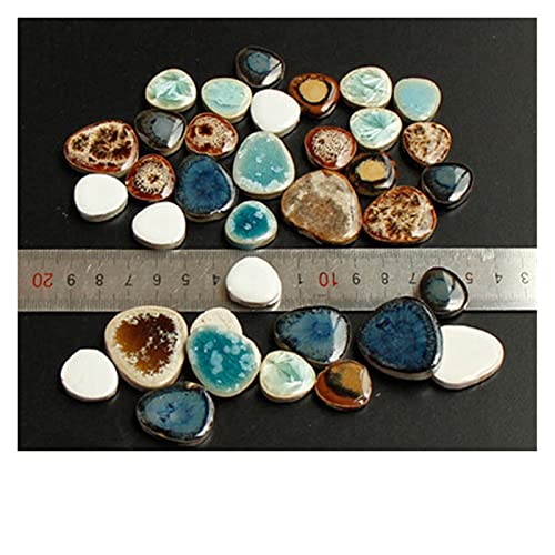 LUOSHUAI Tesselles mosaique Carreaux de mosaïque 100g en céramique pour Artisanat de mosaïque de Forme de Goutte irrégulière Mosaique Verre (Color : B)