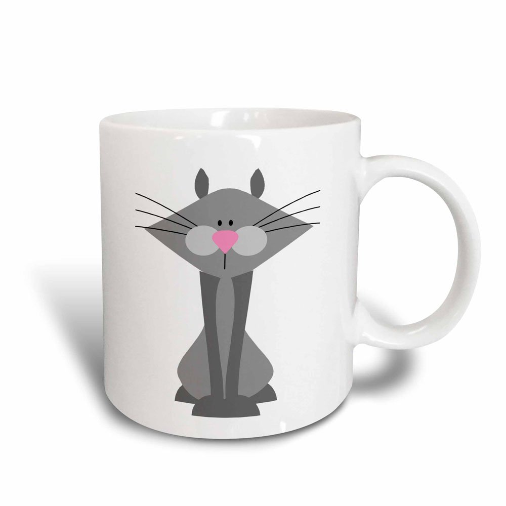 Cartoon Grey Kitty Cat, Magic Transforming Mug, 330ml