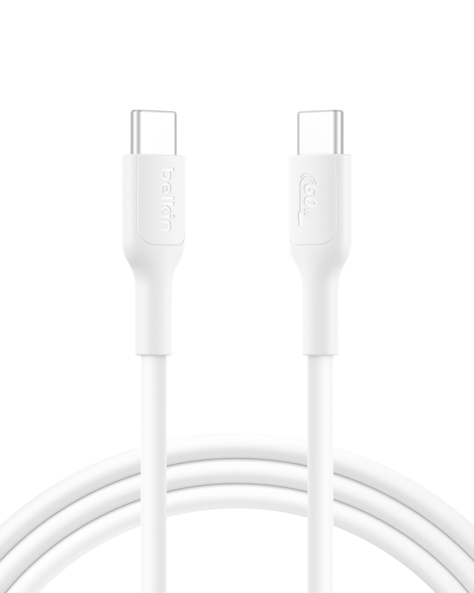 Belkin Apple Certified USB-C to USB-C Cable 2 Meter, 60W - Soft, Flexible Fast Charging Cable, Type C Charging Cable for iPhone 17, Air, Pro, Pro Max, Galaxy S25, Pixel 9, MacBook, iPad Pro | White-image-35