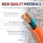 10ft Outdoor/Indoor Extension Cord 10/3 Gauge Ultra Heavy Duty 3 Prong SJTW, Waterproof, ETL Listed, Flexible Cold-Resistant Long Power Cord,15A 125V 1875W, Orange by LifeSupplyUSA