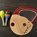 SUPVOX 21-string Portable Lyre Harp Solid Wood Musical Instrument with Tuning Rod, Natural Wood Color Harp Suitable for Beginners and Adults