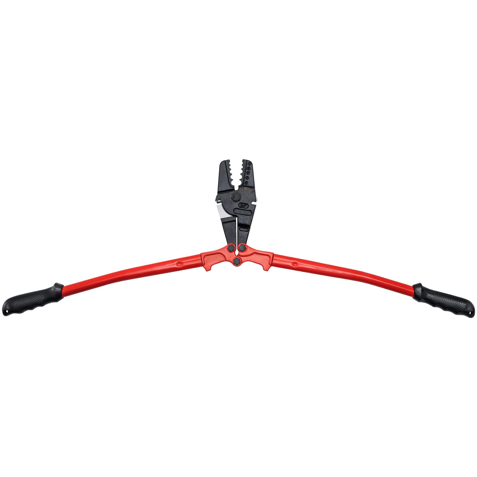 Herramienta de Prensado Manual de 24", Arrugador de Alambre de Acero Aleado Capacidad de Prensado: 3/16" (5,0 mm), Herramienta de Engarzado Uso en Construcción de Cables e Industria Mecánica