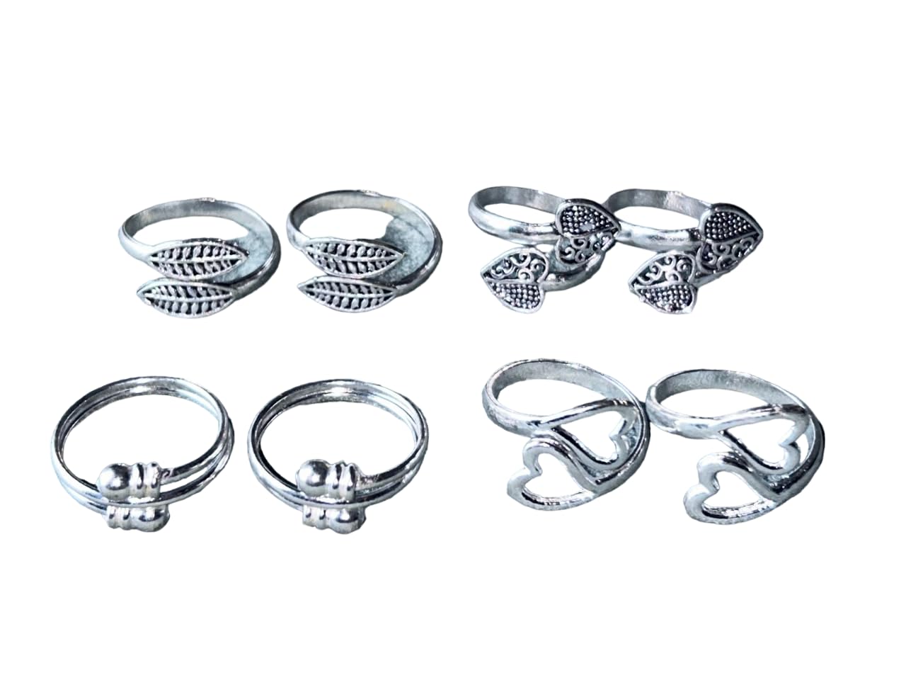 Women & Girls Metal Plated Fancy Toe Ring Adjustable Bichiya/Leg Finger Ring-Combo-4 (A_C_P_110800_Multi)-image-30