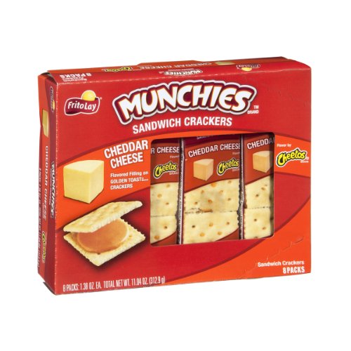 golden cheese crackers - Munchies Sandwich Crackers Cheddar Cheese on Golden Toast Crackers - 8 PK