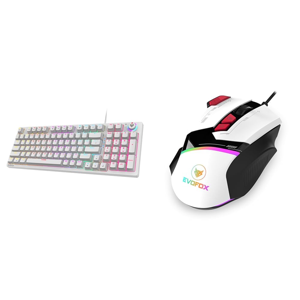 ワタポン EvoFox Katana X2 Mechanical Gaming Keyboard | Wired-White Ultra