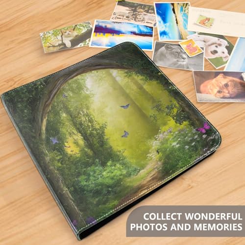 Álbum de Fotos Autoadhesivo DIY Scrapbook Álbum Naturaleza Bosque Escénico Encuadernador de 3 anillas 40 Páginas 8x10 para Memorias miniatura 5