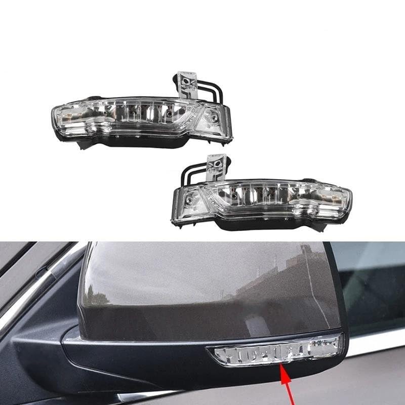 Do Jeepa, do Grand Cherokee 2011-2021 LED Boczne lusterko wsteczne Kierunkowskaz 68236930AB 68236930AC (Lewy i Prawy) Światło kierunkowskazu lusterka bocznego samochodu
