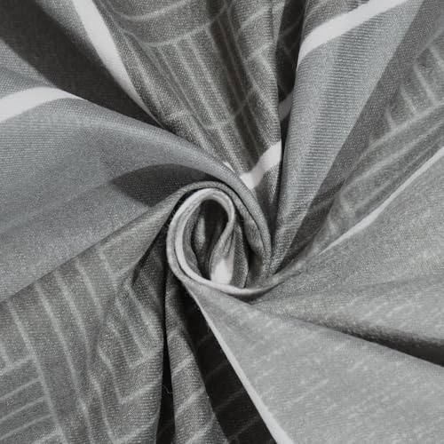 Image of NHD HOME Premium Cotton Flat Double Bedsheets with 2 King Size Pillow Covers | Double Bed Breathable | Wrinklefree | Ultrasoft 220 tc Supersoft Floral | 90x90 Inches, Grey & Beige