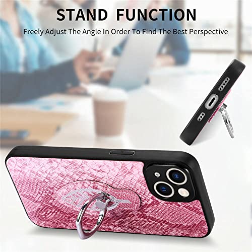 Étui en cuir pour iPhone XS avec support magnétique et anneau kickstand vert - 3