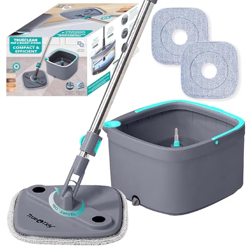 TRUE & TIDY Dual Chamber Spin Mop