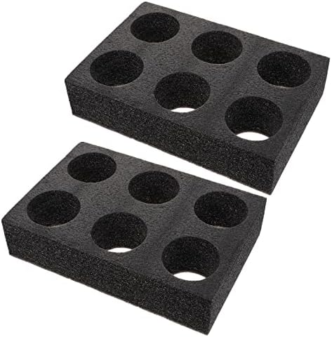 Cabilock 2Pcs Portable Coffee Holder Drink Carrier Tray 6 Cup Disposable Cup Holder Tray Take Out Cup Trays Pearl Wool Cup Trays Milk Tea Holders for Delivery of Hot or Cold Drinks