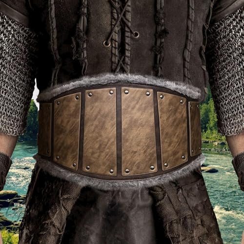 Men Leather Corset Belt Cinch Belt Costume Accessories Gothic Buckle Decorative4