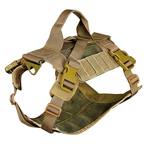 Outry Tactical Dog Vest, Adjustable Dog Training Vest, No-Pull Harness, One Size Fits