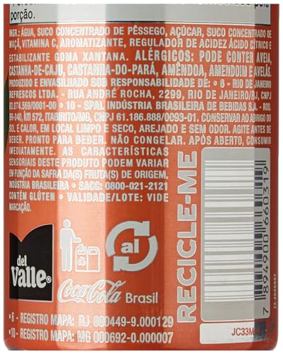 Pack de Del Valle Suco Sabor Pêssego, Lata 290ml 6 unidades