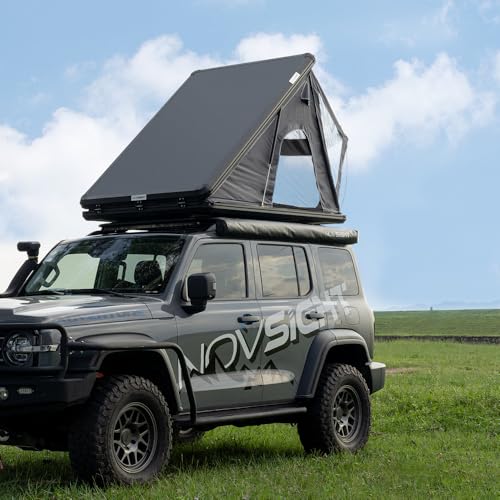 NOVSIGHT Rooftop Tent Hard Shell, Hardshell Rooftop Tent Roof Top Tent for Camping Car Roof Tents for Jeep Truck Van SUV RTT Rooftop Tent, 2-3 People