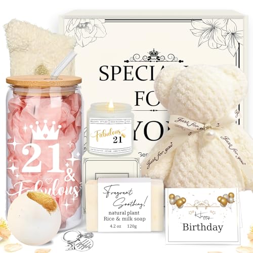 GemsLives 21st Birthday Gifts for Her Women - 21 Year Old Birthday Gifts for Best Friends Female Daughter Sister Her Girlfriend Coworker Bestie Women