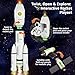 Wanonoo Rocket Space Toys for Kids 3-5 5-7 with Lights & Sound, Educational Astronaut Toys for 3 4 5 6 7 8 Year Old Boy Birthday Gift, Interactive Toddler Boys Toys 4-6 3-4 Science Outer Party Favors